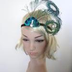 Peacock Feather 1920s Inspired Burlesque Showgirl..